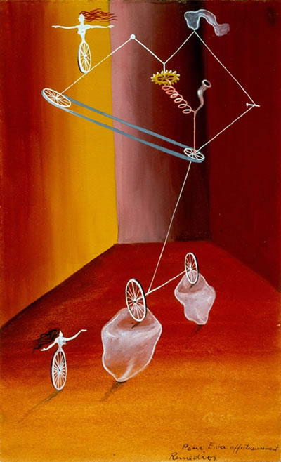 'Transmisión ciclista con cristales', Remedios Varo (1943)